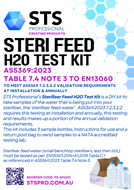 STS PRO: Steriliser Feed Water Test Kit (AS 5369)